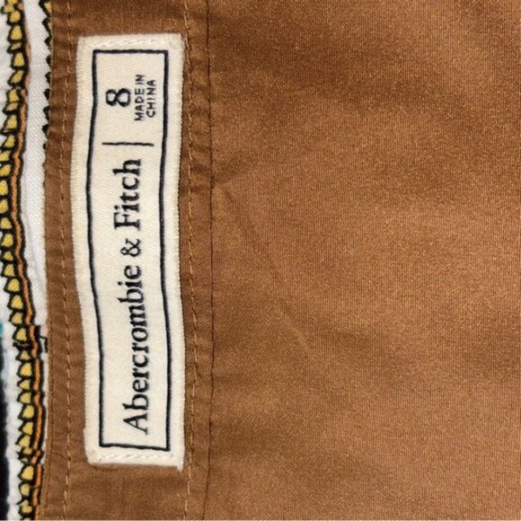 Abercrombie & Fitch Women’s Size 8 Brown Mini Skirt Embroidered Faux Suede Fall - Picture 2 of 10